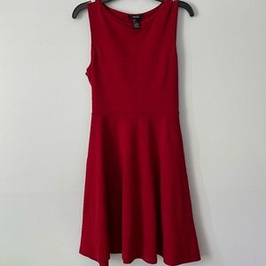 Skater red dress